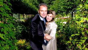 Nicola Horlick and Martin Baker on their wedding day
